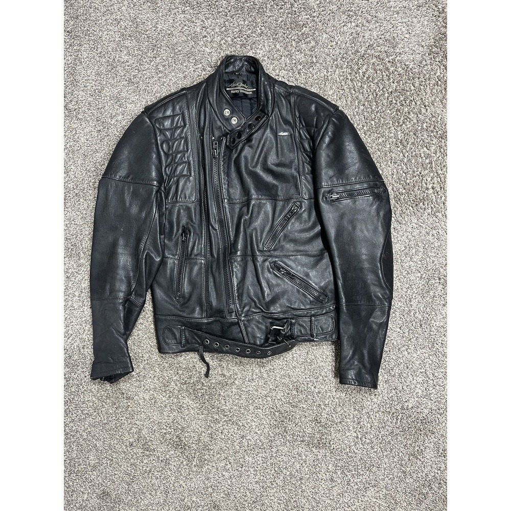 Vintage Harley Davidson Hein Gericke Leather Motorcycle Jacket Mens 40 Reg